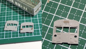 写真はライトパーツ取付のための穴開け状況