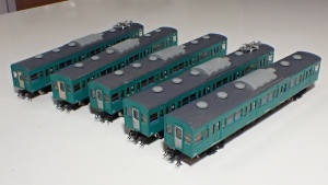 写真は常磐線マト7編成の中間車の模型